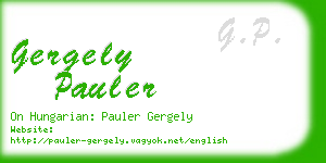 gergely pauler business card